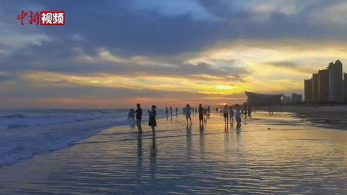 廣西北海 航拍視角下的海上晚霞，美若莫奈油畫